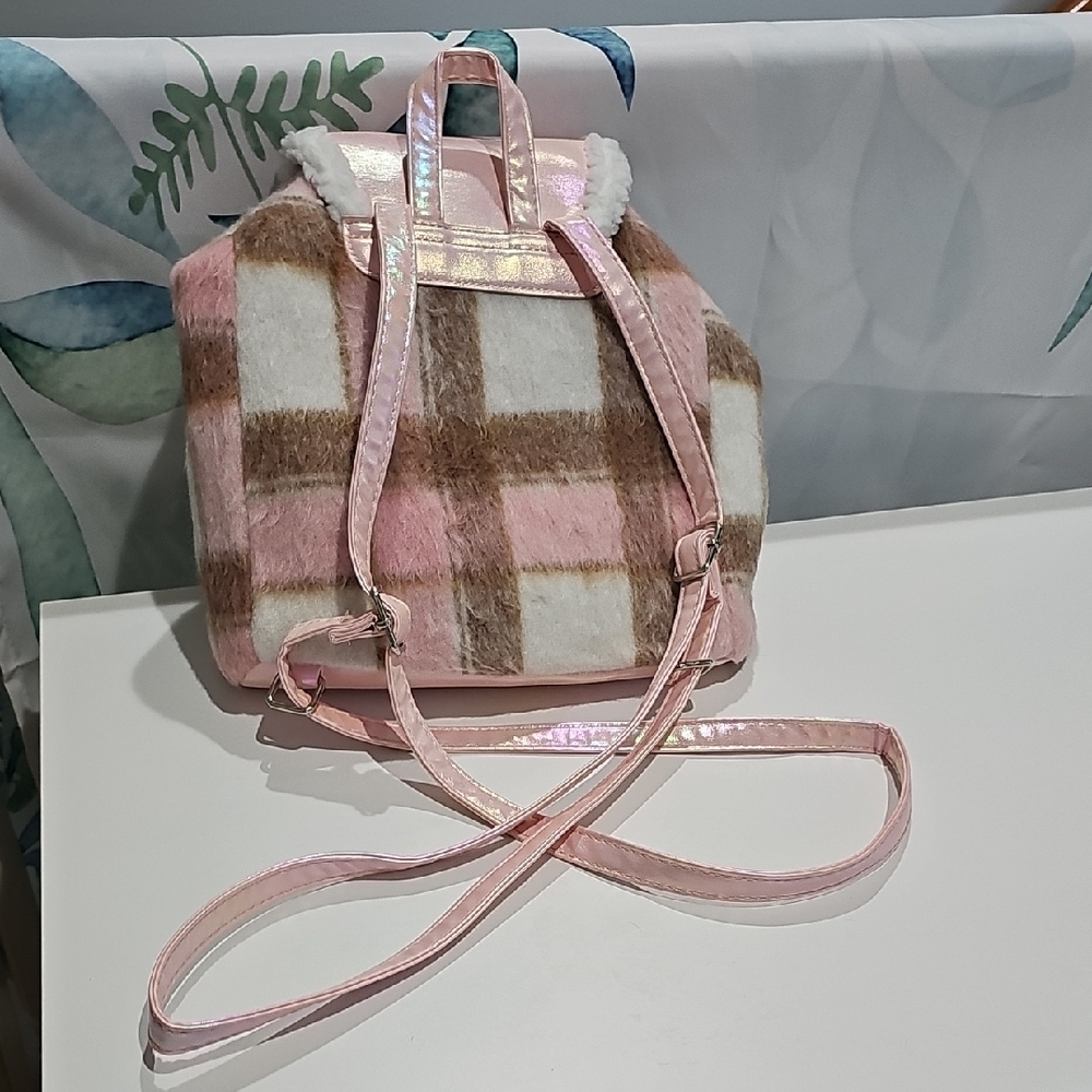 Pink Plaid Backpack - Picture 6 of 6